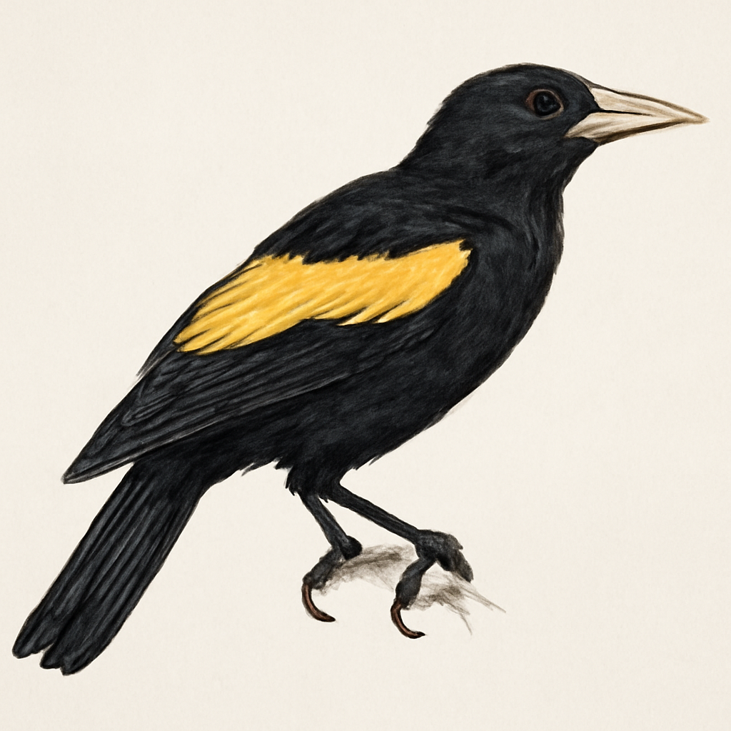 Yellow-winged Cacique illustration