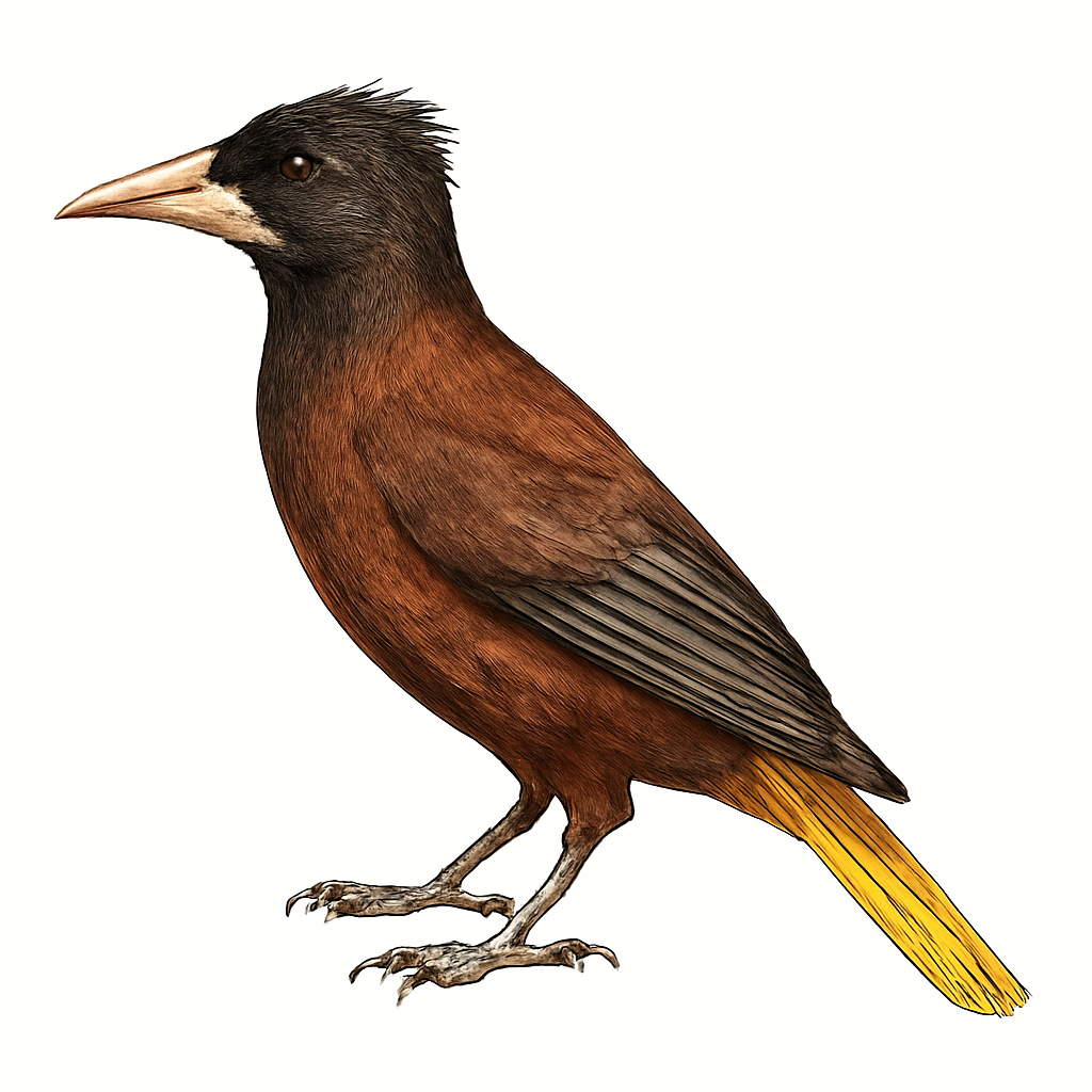 Illustrazione di Crested Oropendola