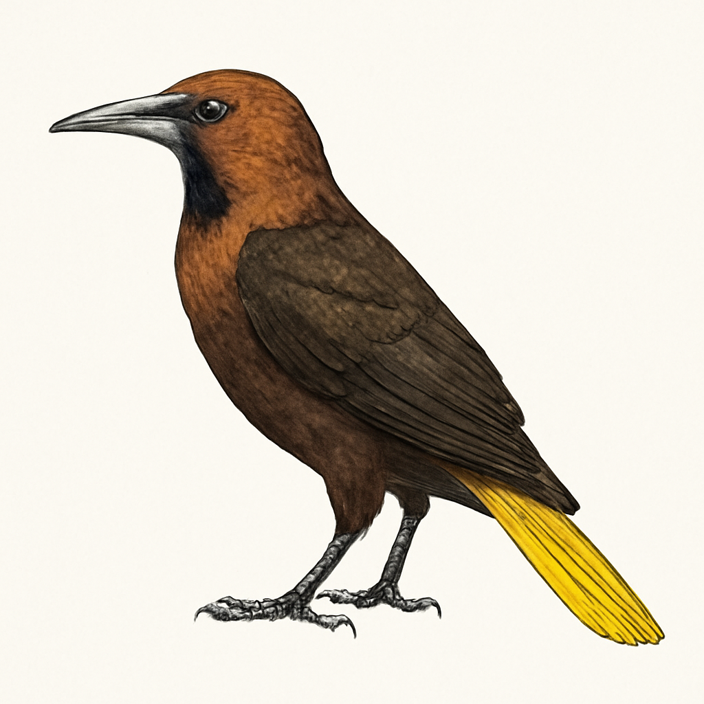 Illustrazione di Chestnut-headed Oropendola