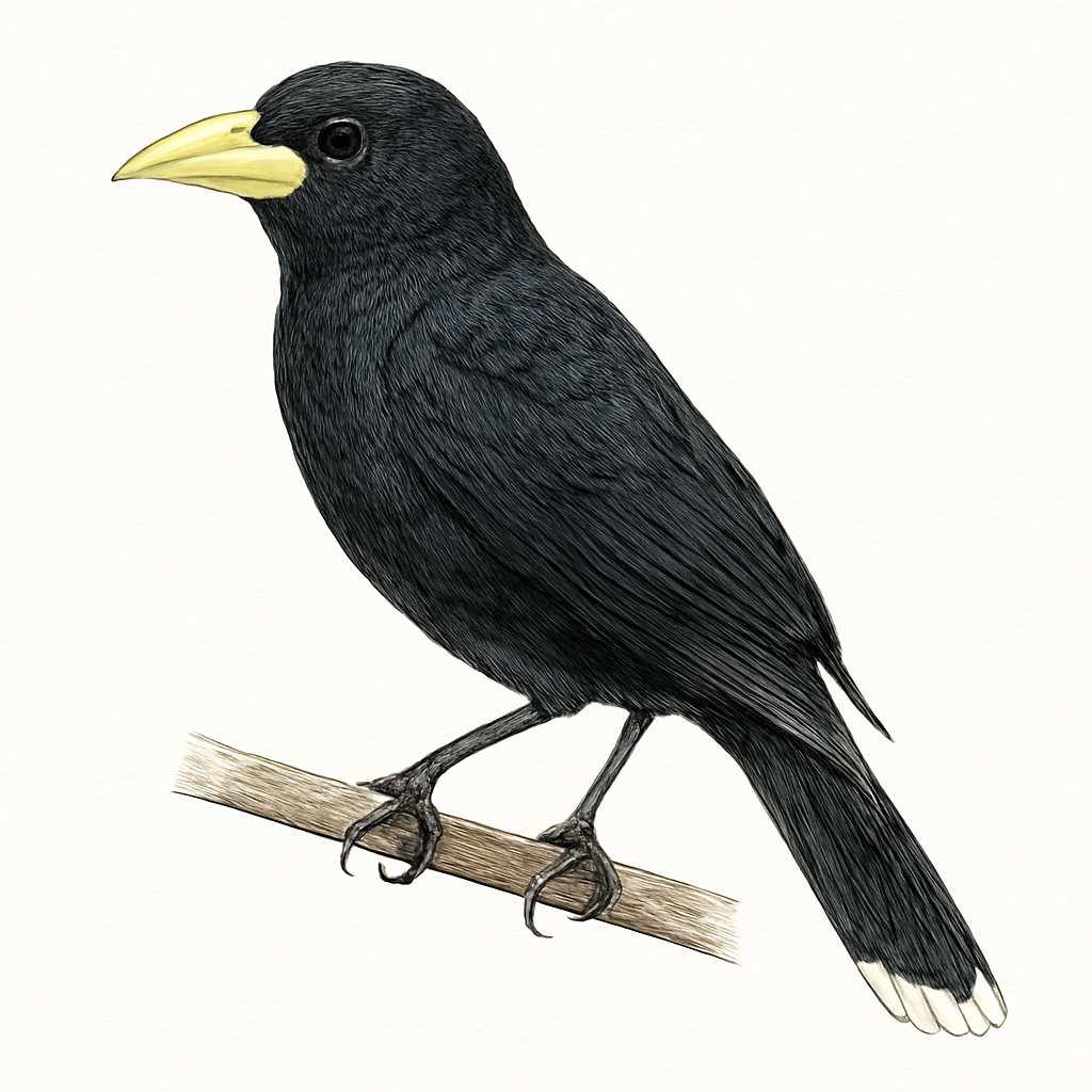 Illustration von Breitschnabelkassike