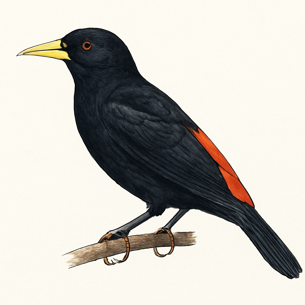 Illustrazione di Red-rumped Cacique