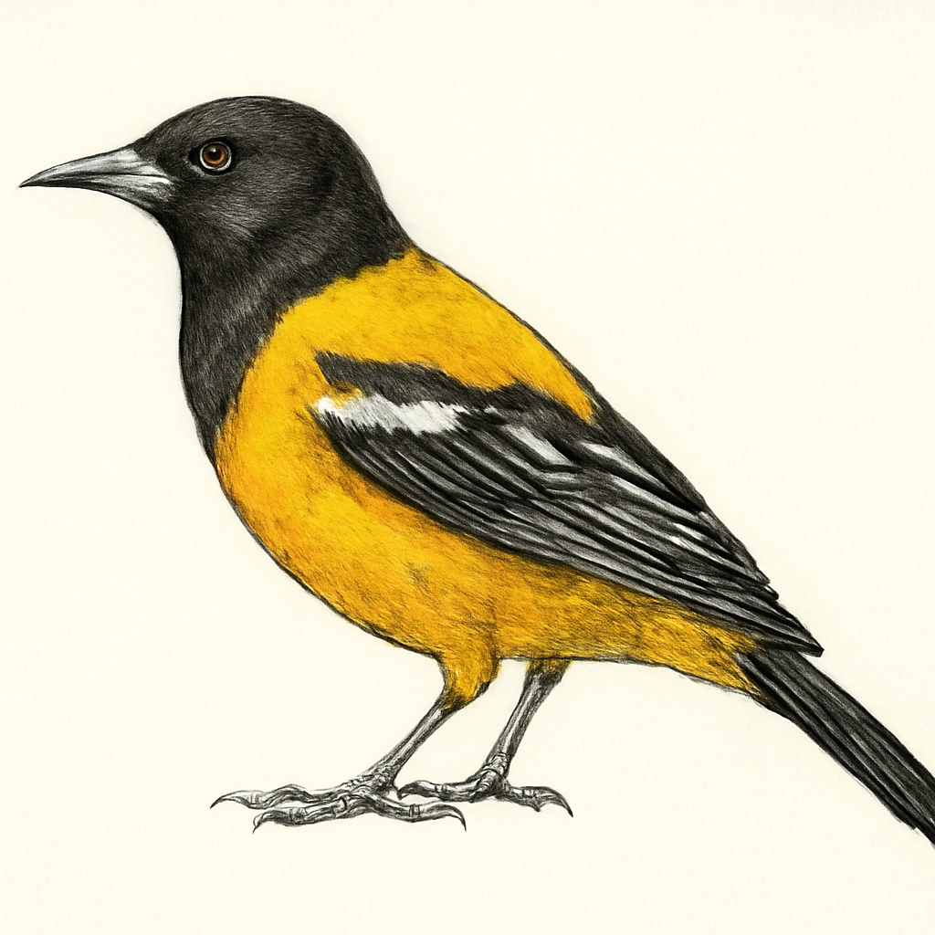 Illustration von Schwarzflügeltrupial