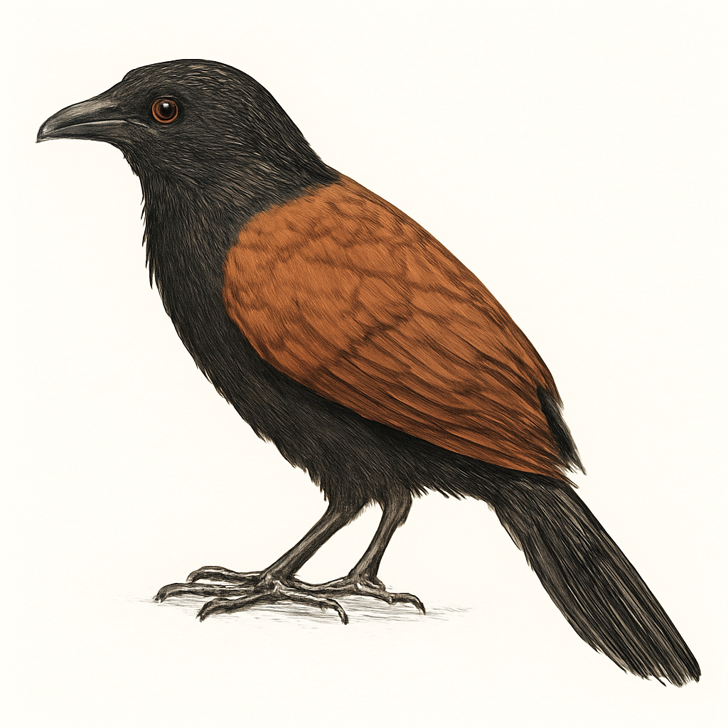 Illustrazione di Black Coucal