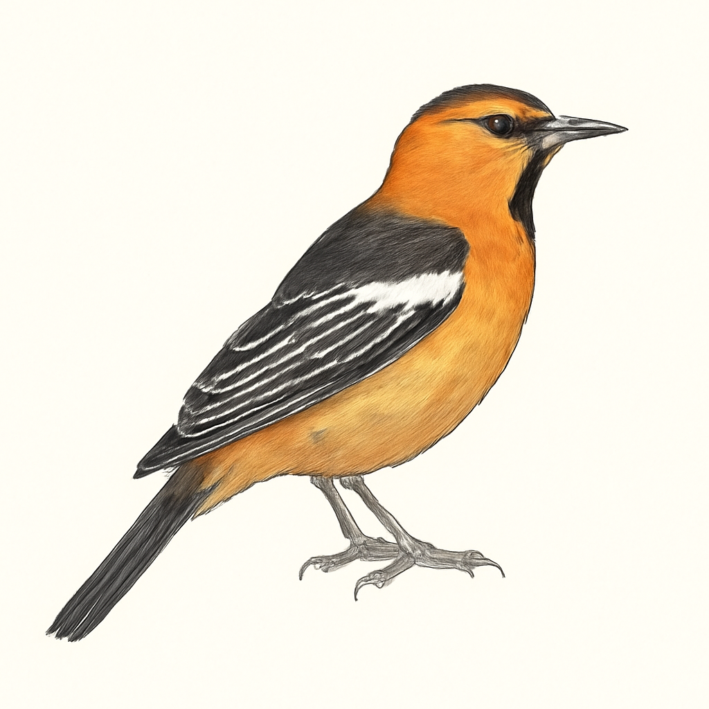 Illustration de Oriole de Bullock