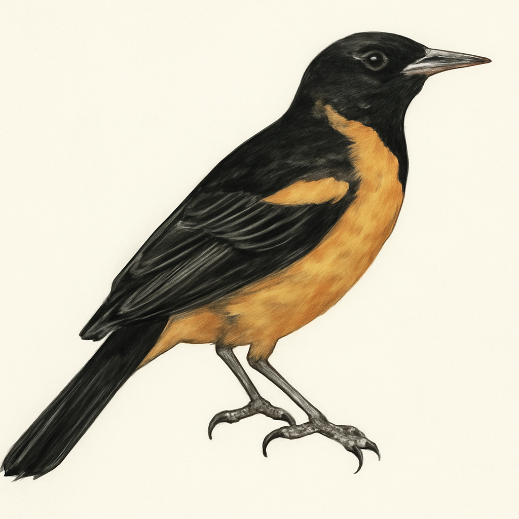 Illustrazione di Black-backed Oriole