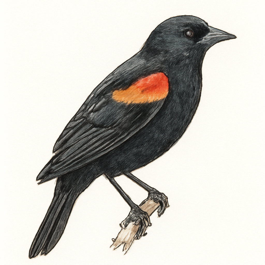 Red-winged Blackbird illustration