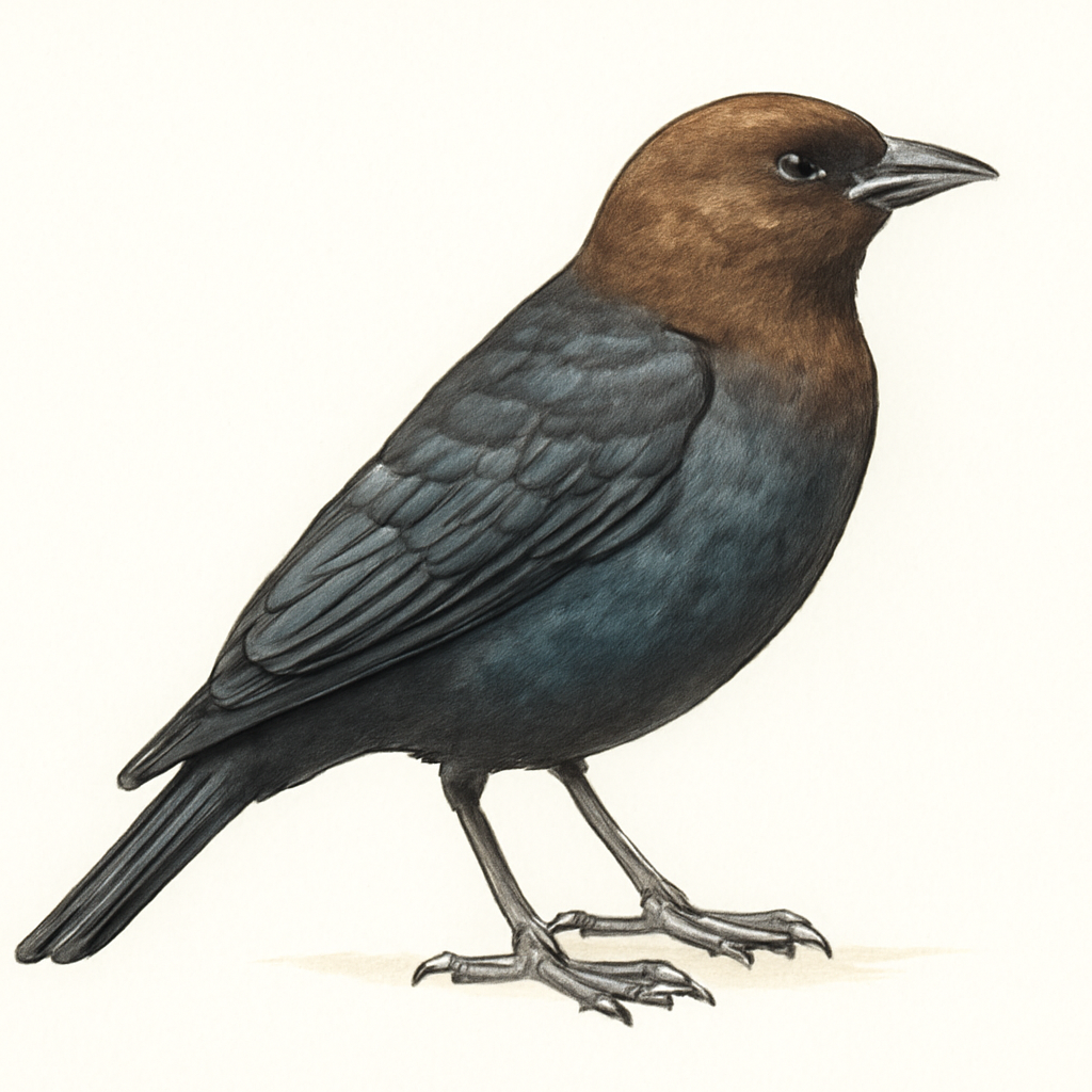 Brown-headed Cowbird illustration