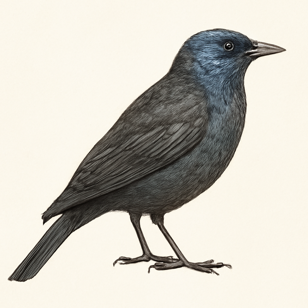 Brewer's Blackbird illustration