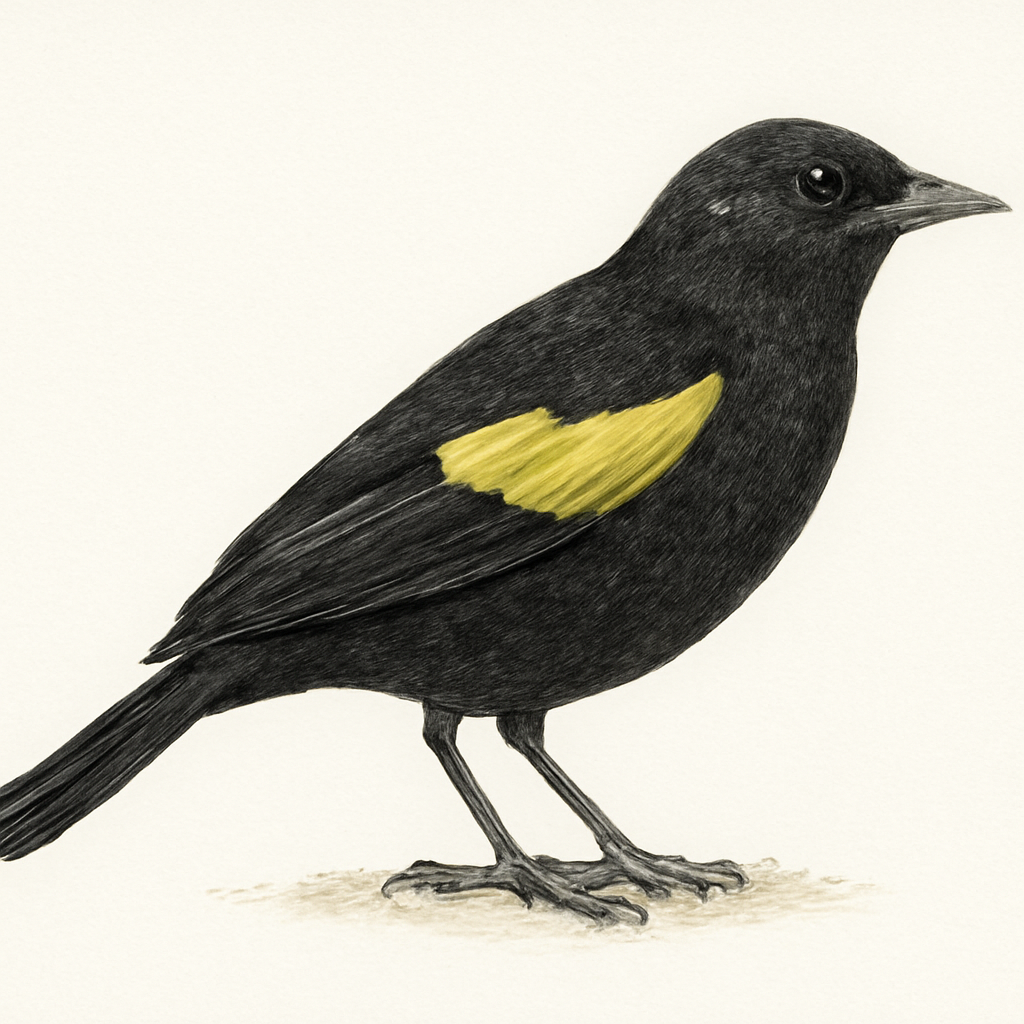 Illustrazione di Yellow-winged Blackbird
