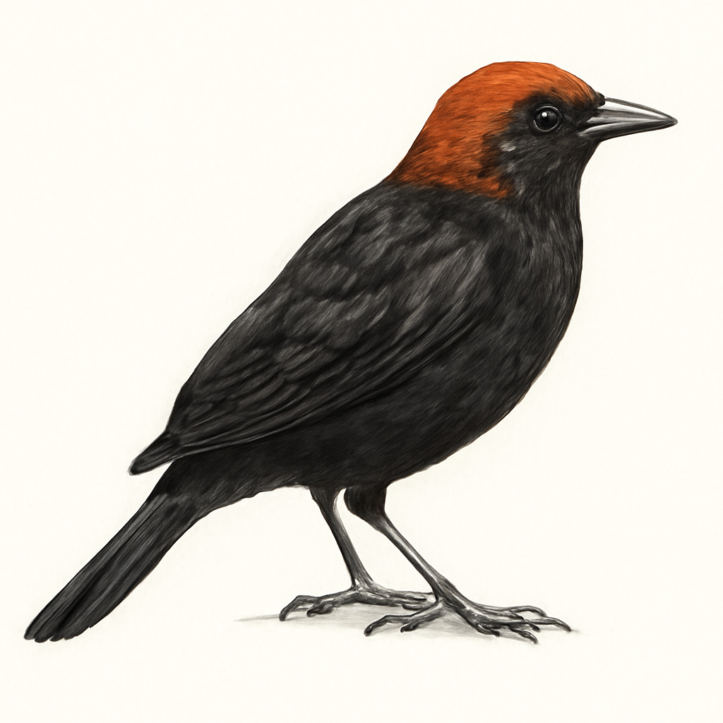 Illustrazione di Chestnut-capped Blackbird