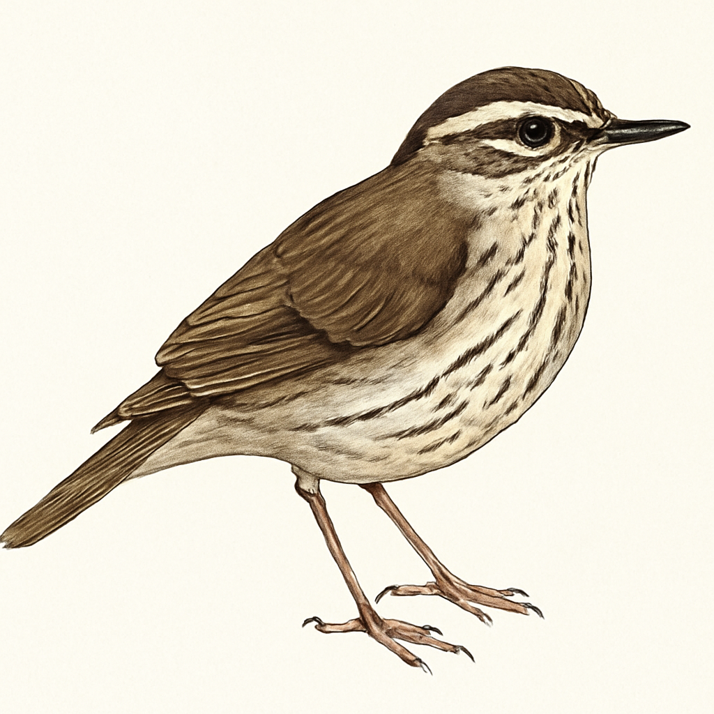 Illustrazione di Louisiana Waterthrush
