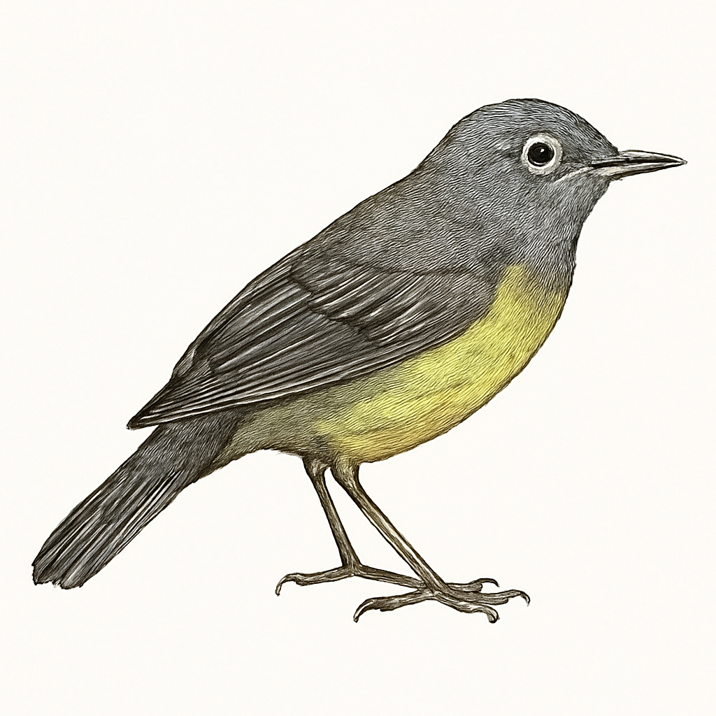 Illustration von Augenring-Waldsänger