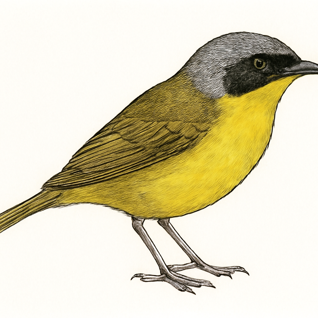 Grey-crowned Yellowthroat illustration