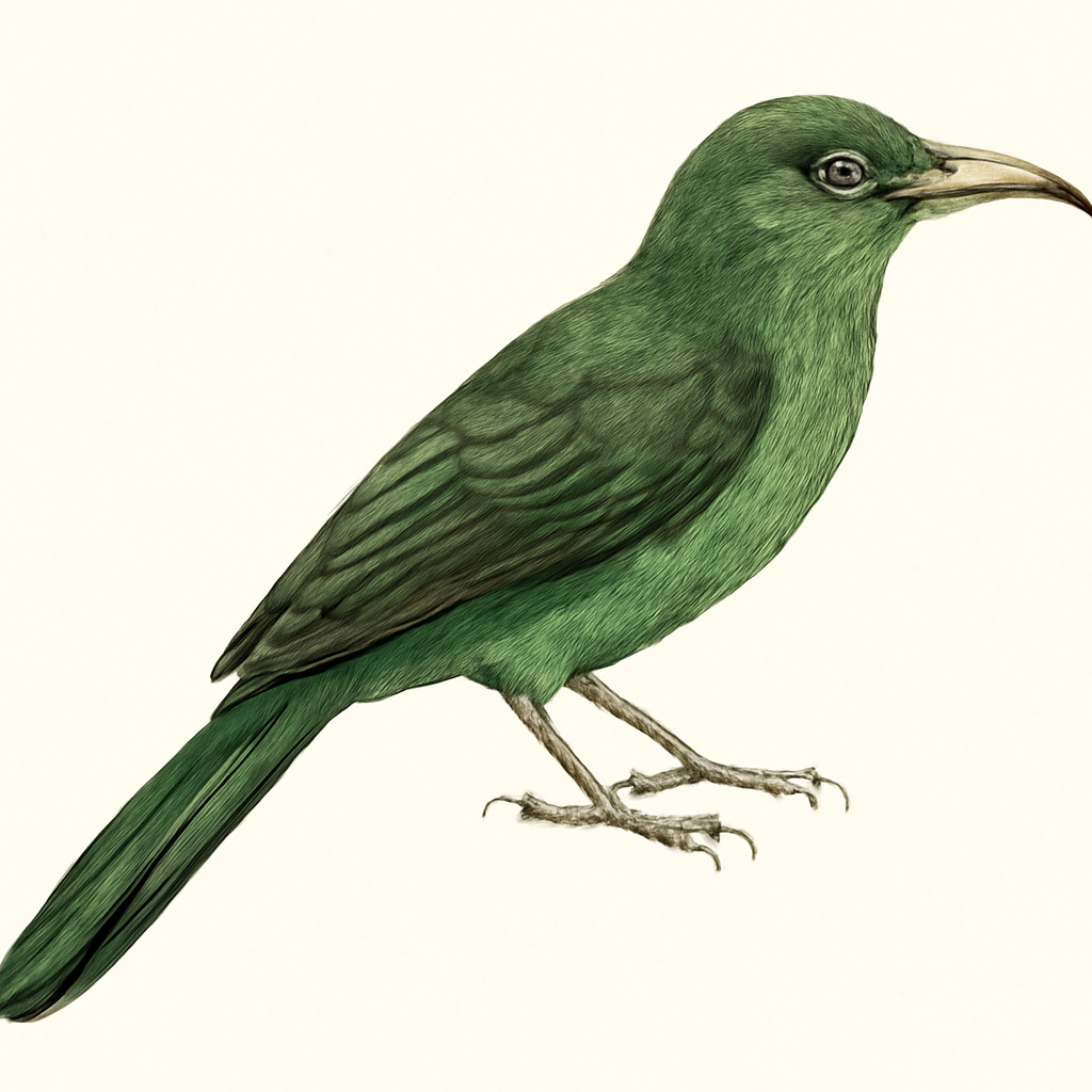 Illustrazione di Green Malkoha