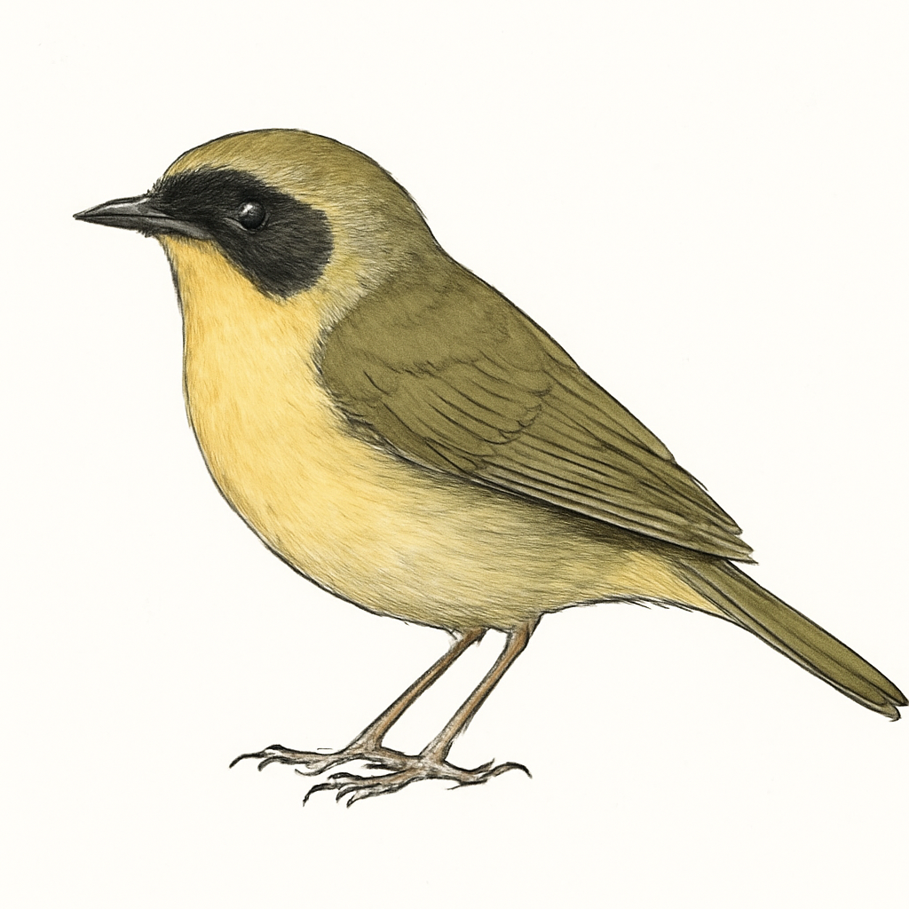 Olive-crowned Yellowthroat illustration