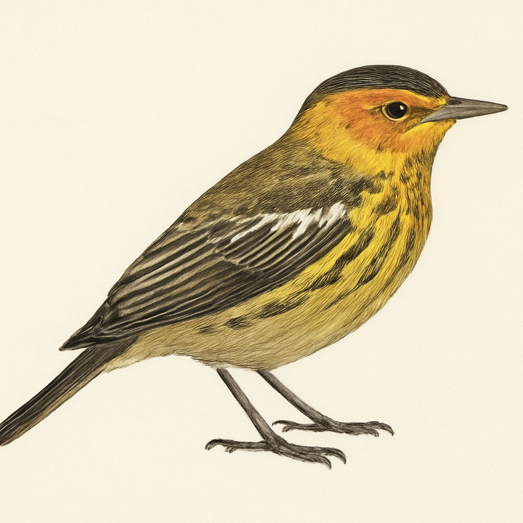 Cape May Warbler illustration