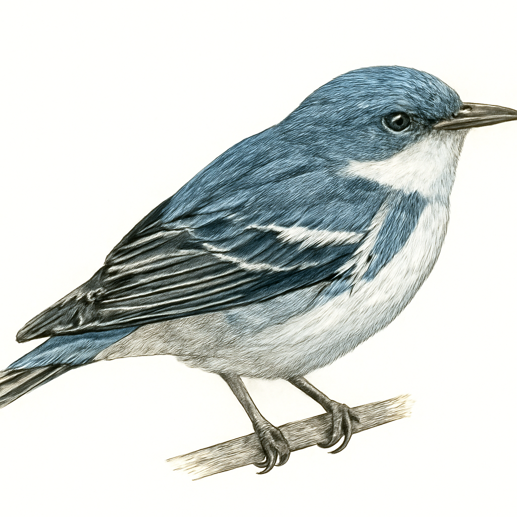 Ilustración de Reinita Cerúlea