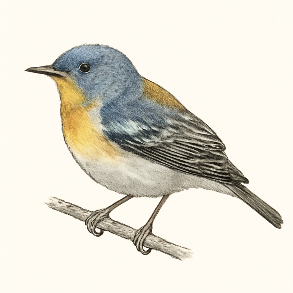 Northern Parula illustration