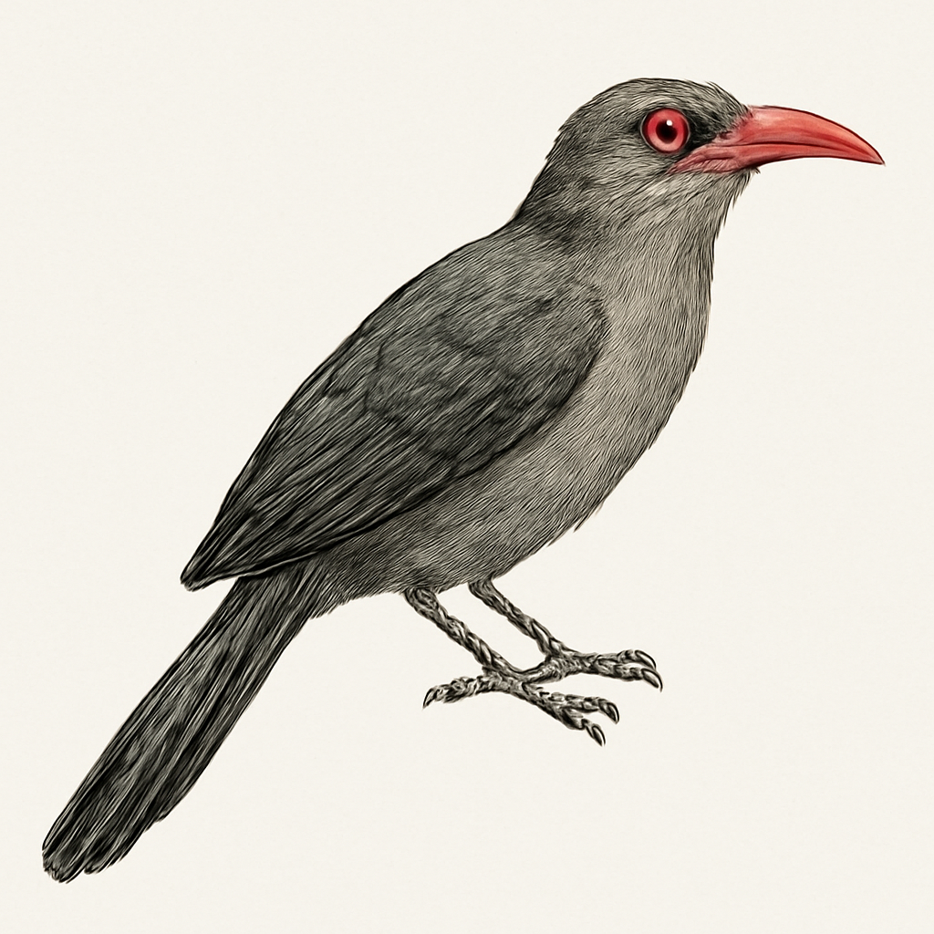 Illustratie van Roodsnavelmalkoha