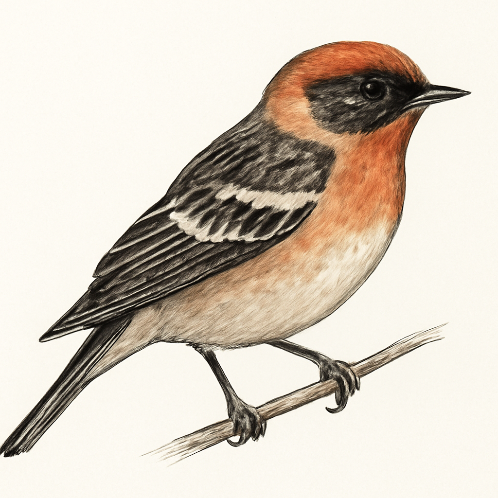 Illustration von Braunkehl-Waldsänger