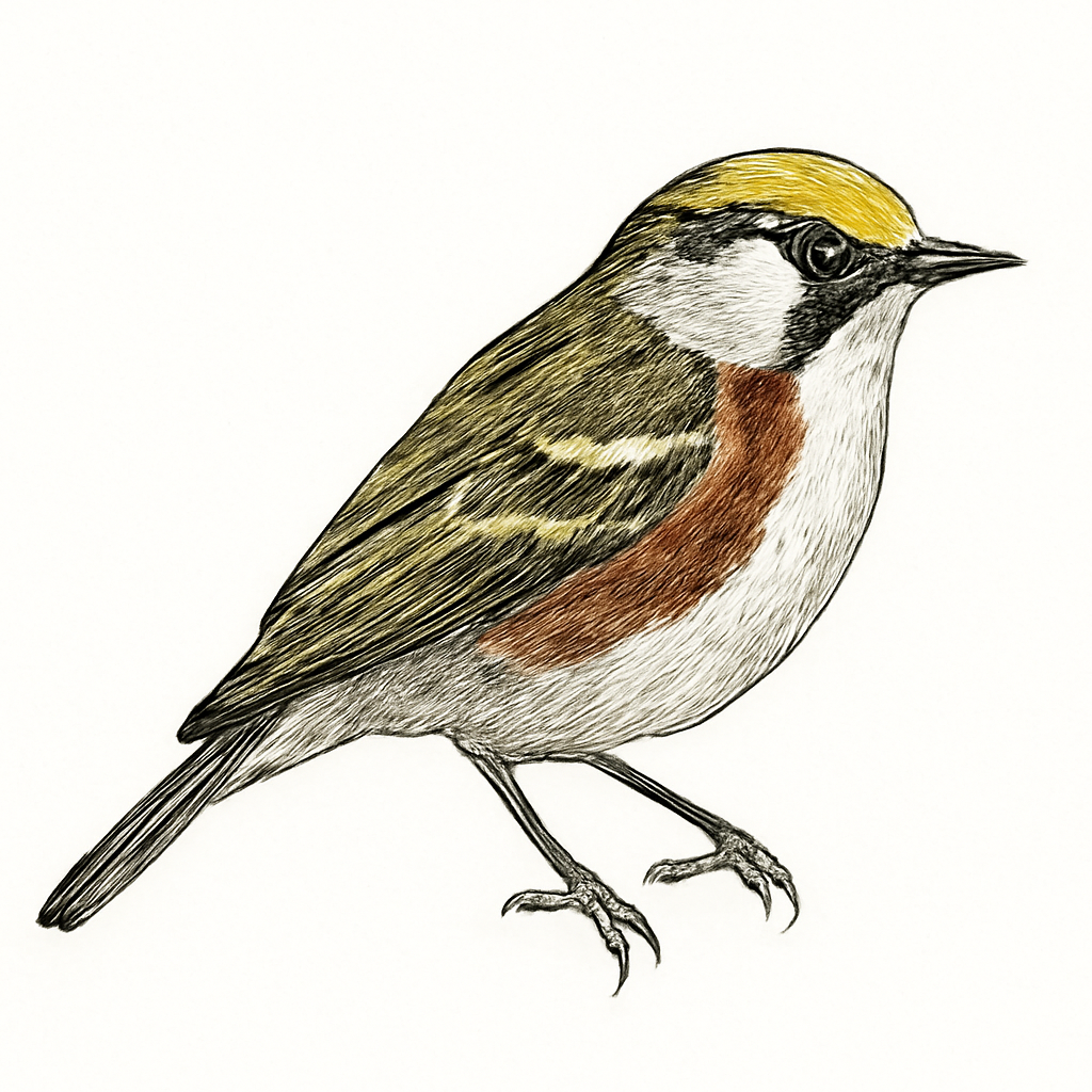 Chestnut-sided Warbler illustration