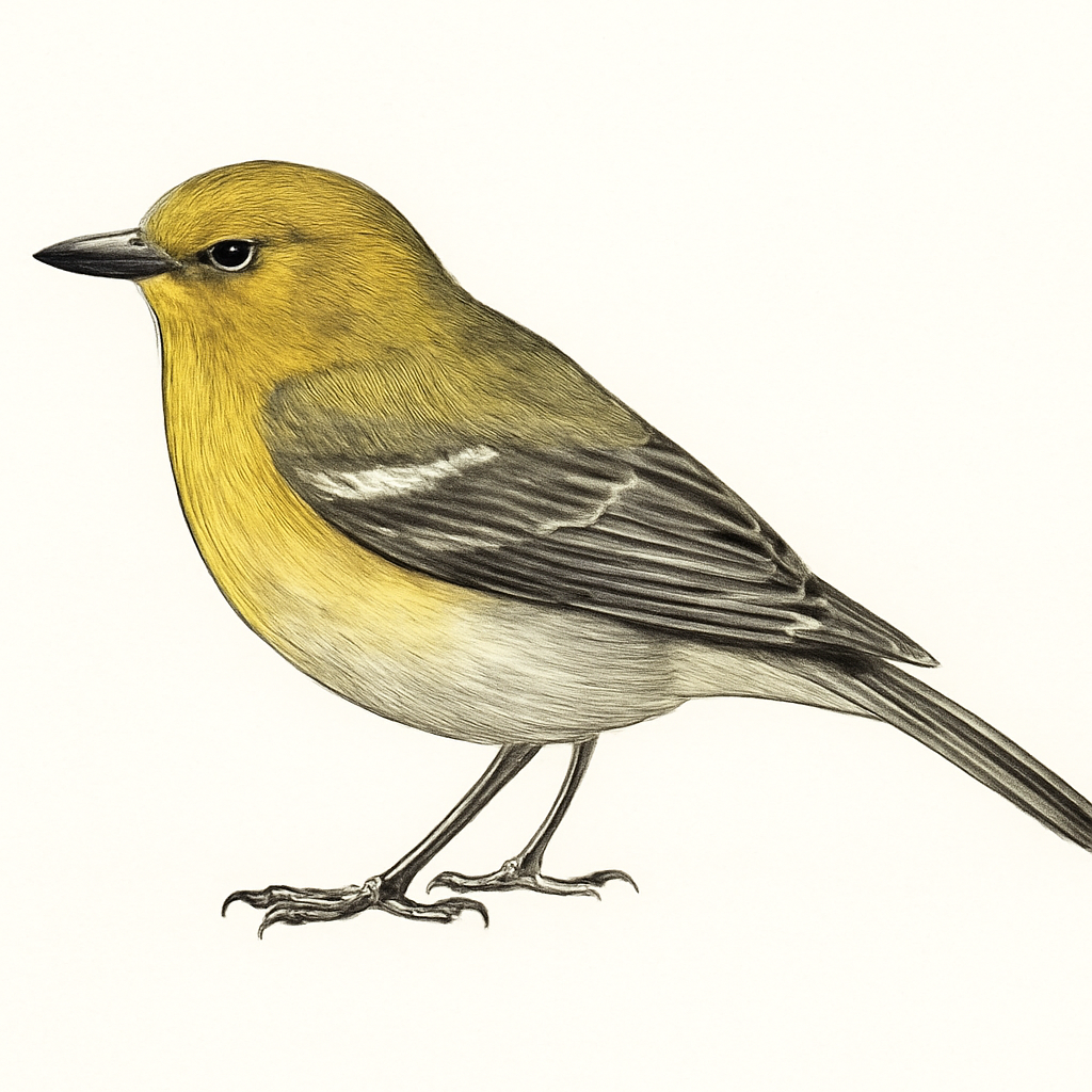 Pine Warbler illustration