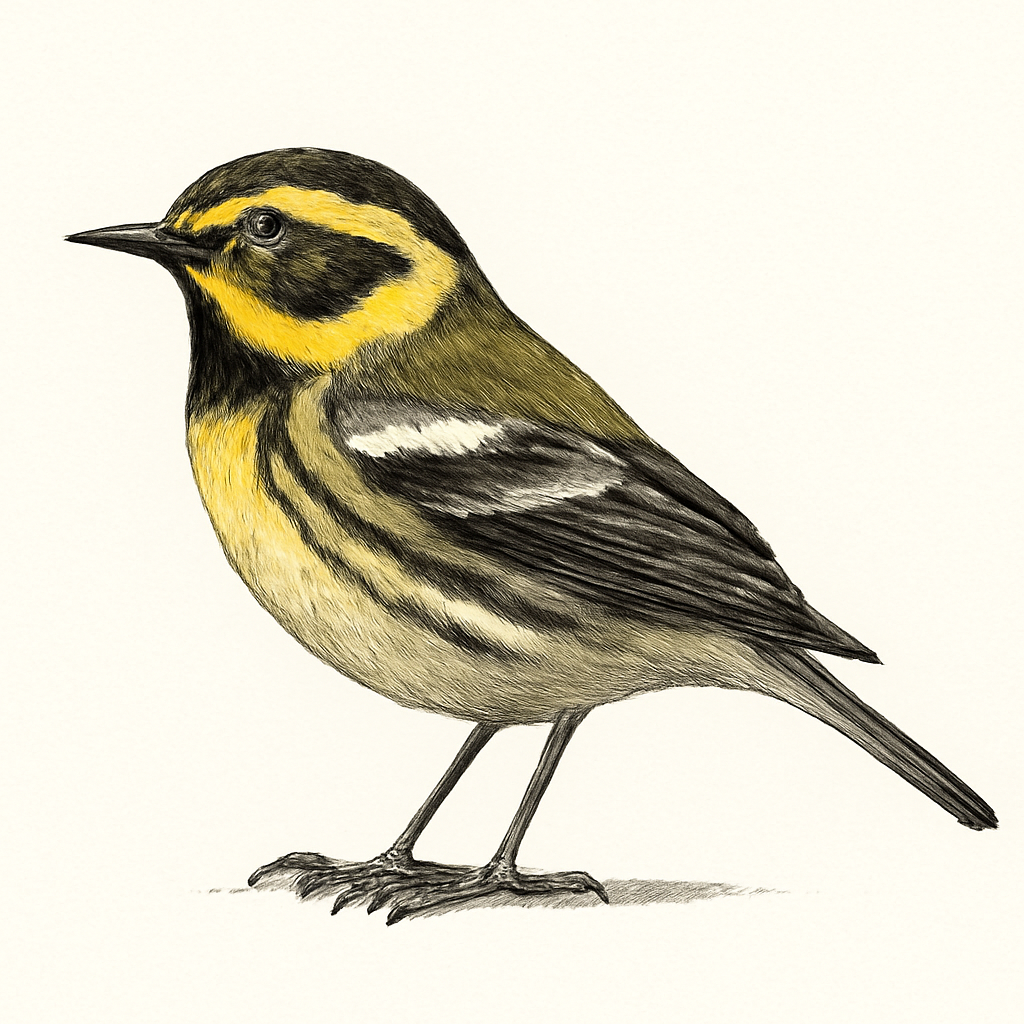 Illustration von Townsendwaldsänger
