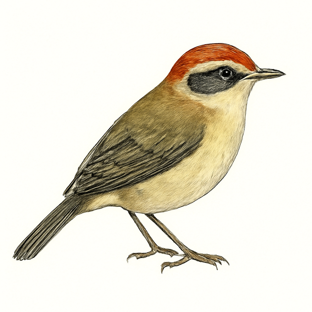 Ilustración de Reinita Coronirrufa