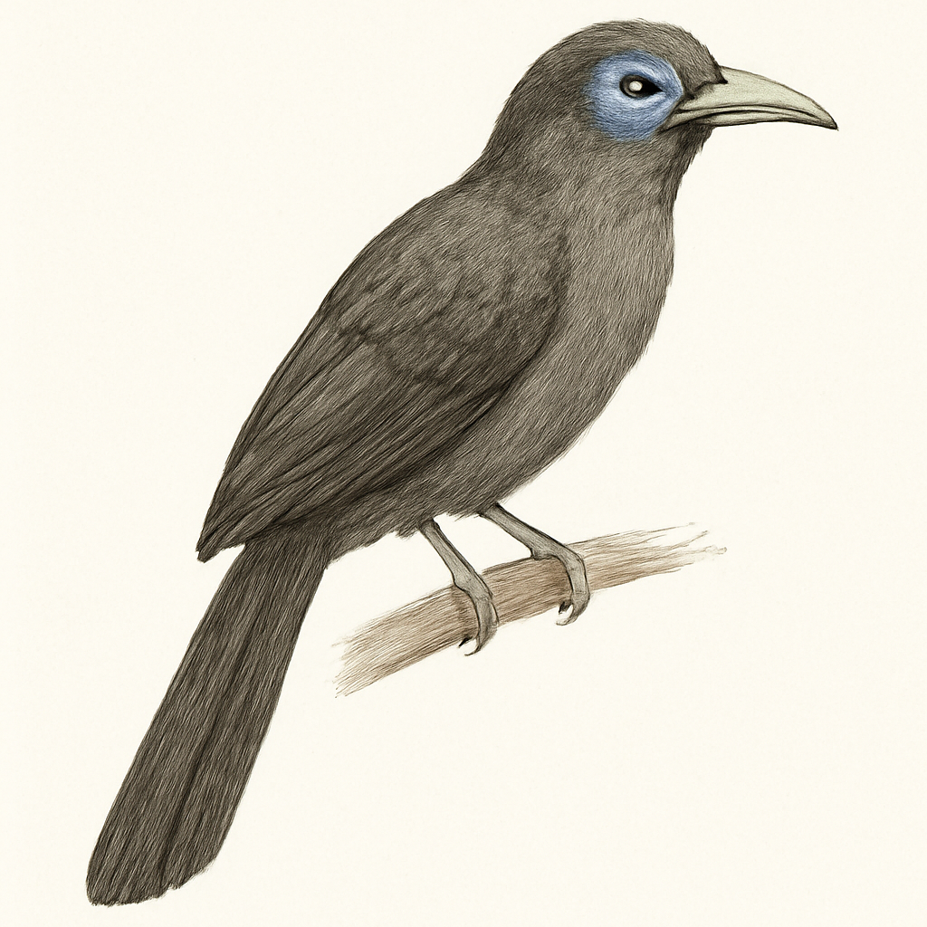 Blue-faced Malkoha illustration