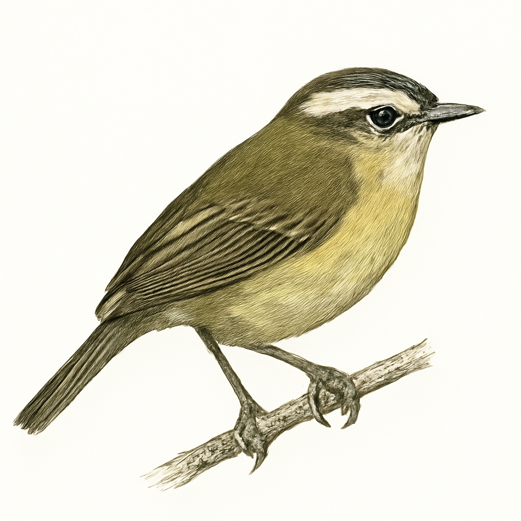 White-browed Warbler illustration
