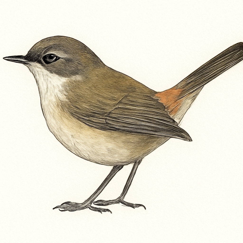 Illustrazione di Buff-rumped Warbler