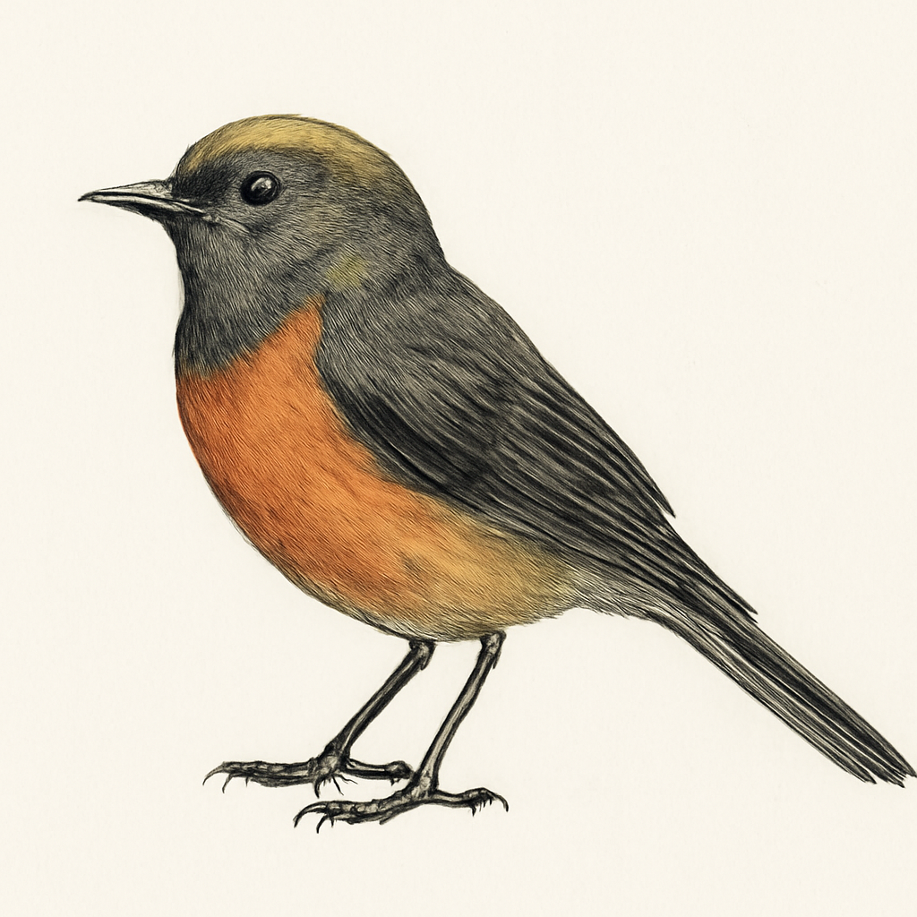 Illustration von Larvenwaldsänger
