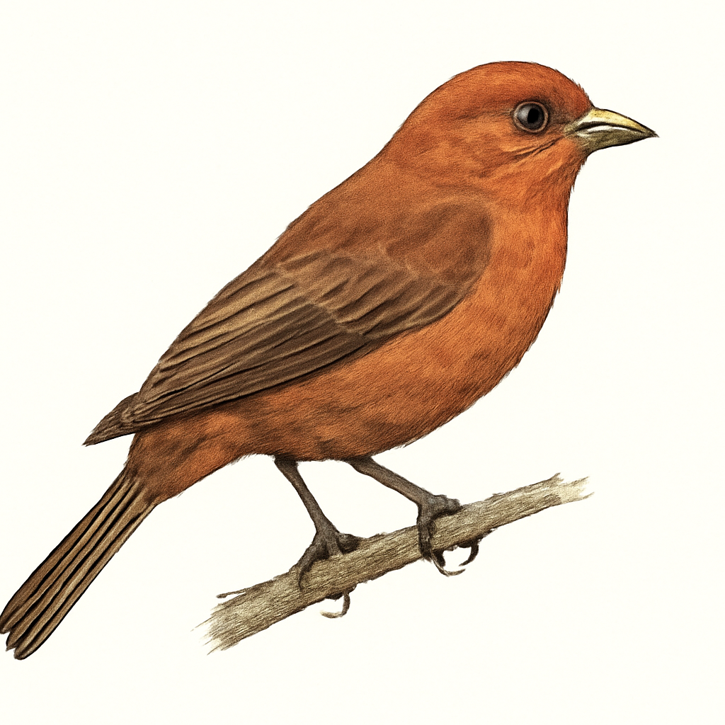 Ilustração de sanhaço-montano/de-fogo
