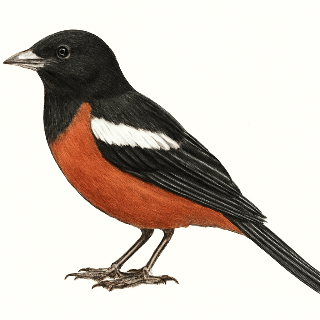 Ilustração de sanhaço-de-asa-branca