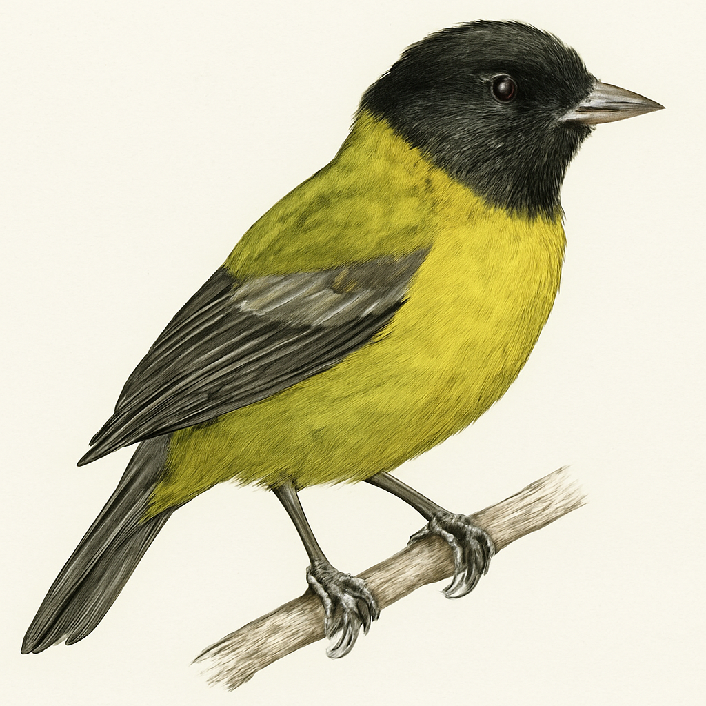 Ilustração de carmiol's tanager