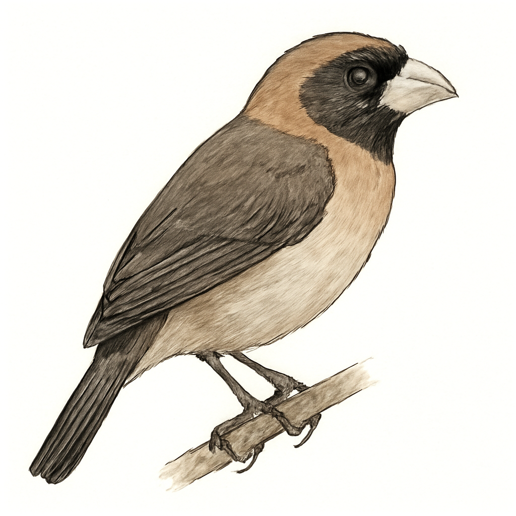 Black-faced Grosbeak illustration
