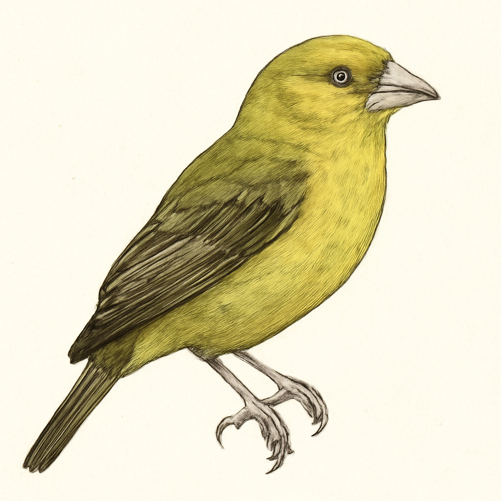 Illustrazione di Yellow-green Grosbeak