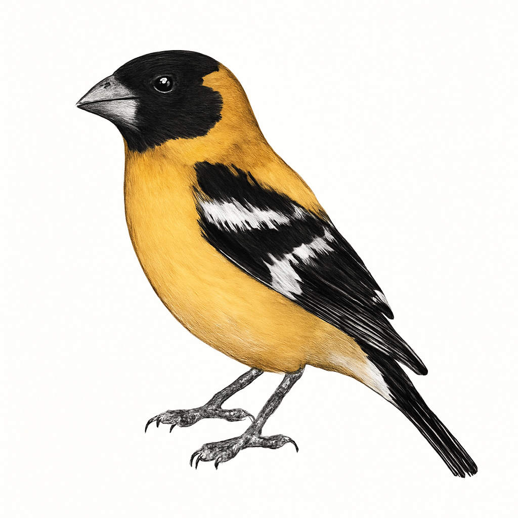 Illustrazione di Golden Grosbeak