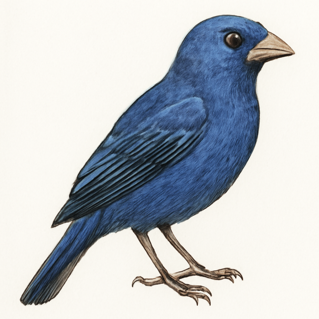 Illustration von Azurstirnkardinal