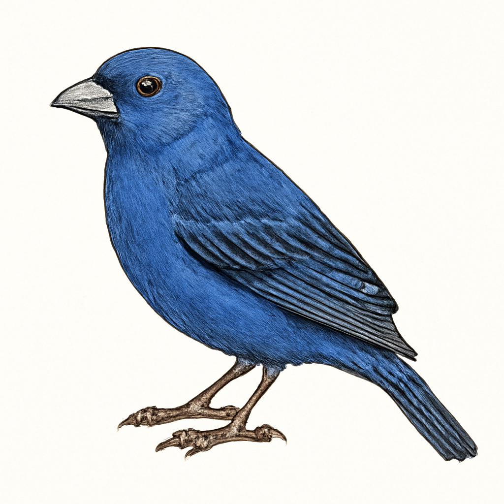 Illustration von Ultramarinkardinal