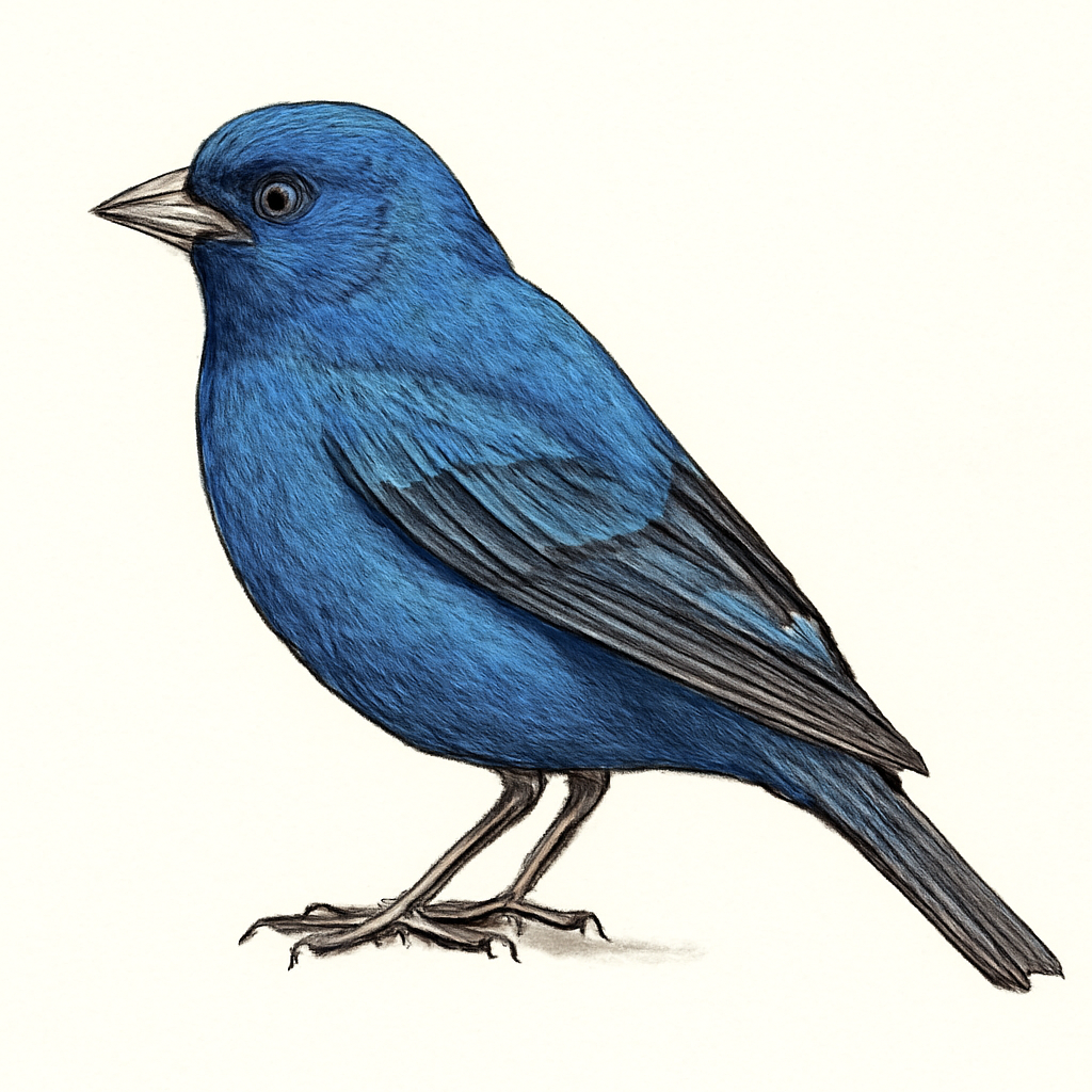 Illustration von Indigofink