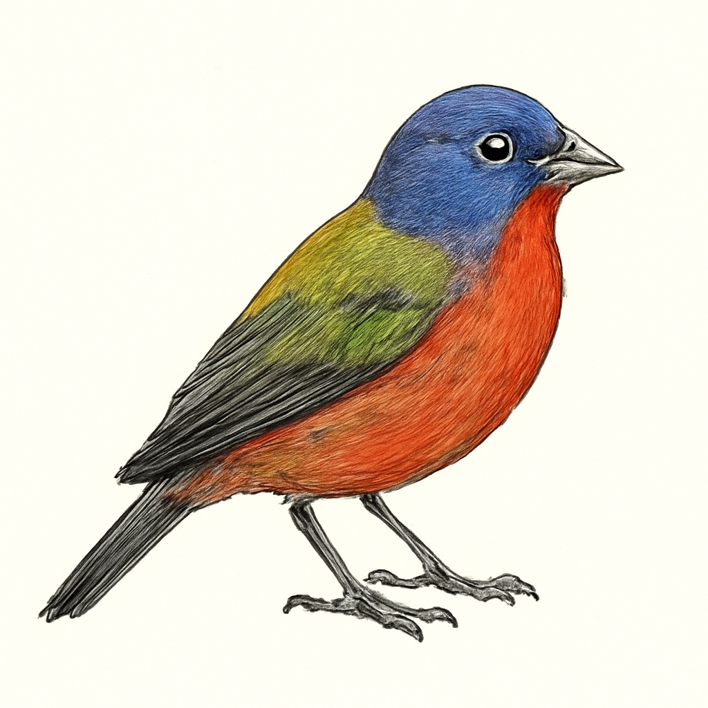 Illustrazione di Painted Bunting