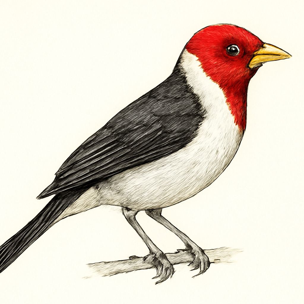 Illustrazione di Yellow-billed Cardinal
