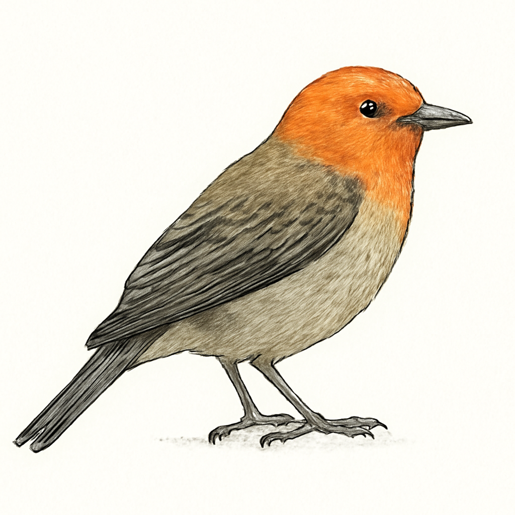 Illustrazione di Orange-headed Tanager