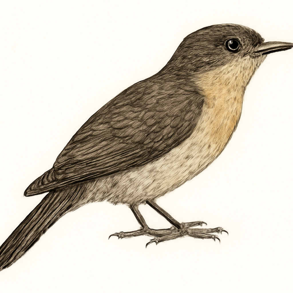 Ilustração de papa-lagarta-de-papo-ferrugem
