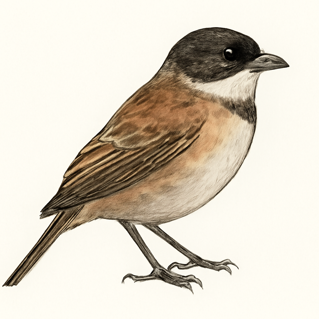 Ringed Warbling Finch illustration