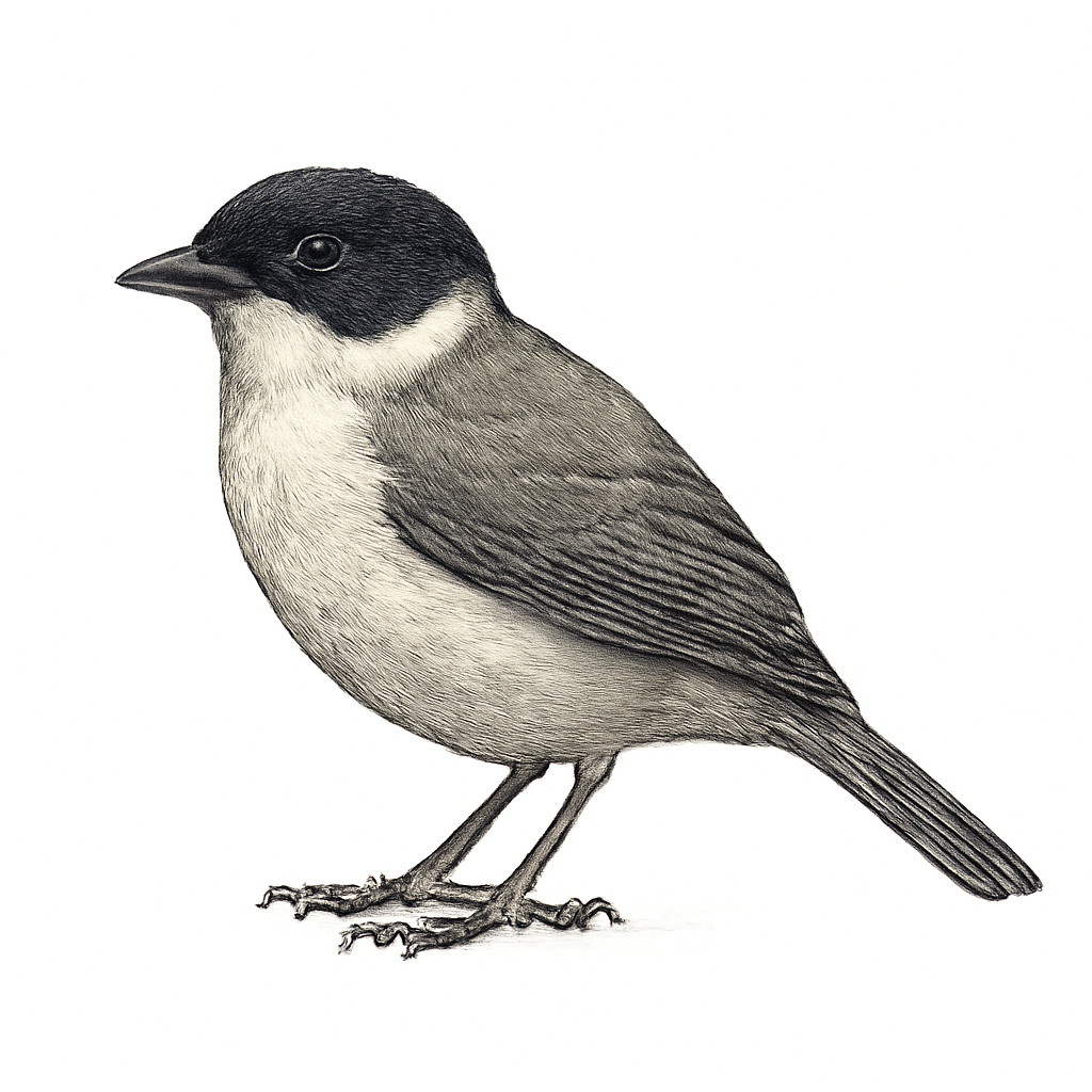 Black-capped Warbling Finch illustration