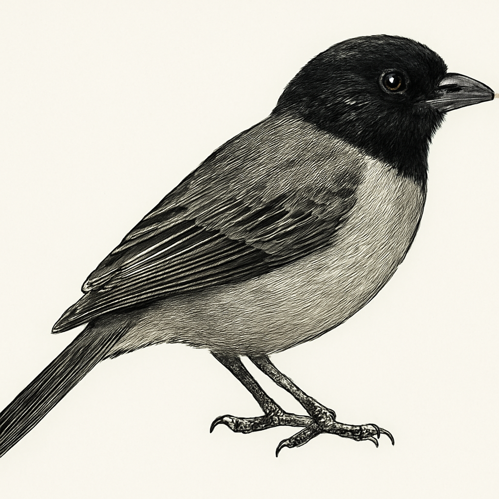 Black-goggled Tanager illustration