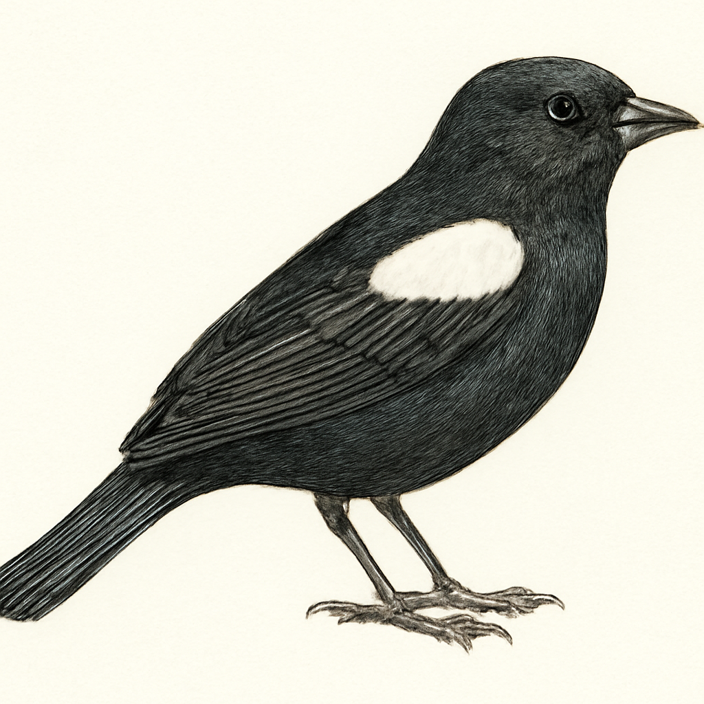 Illustration von Weißschulter-Haubentangare