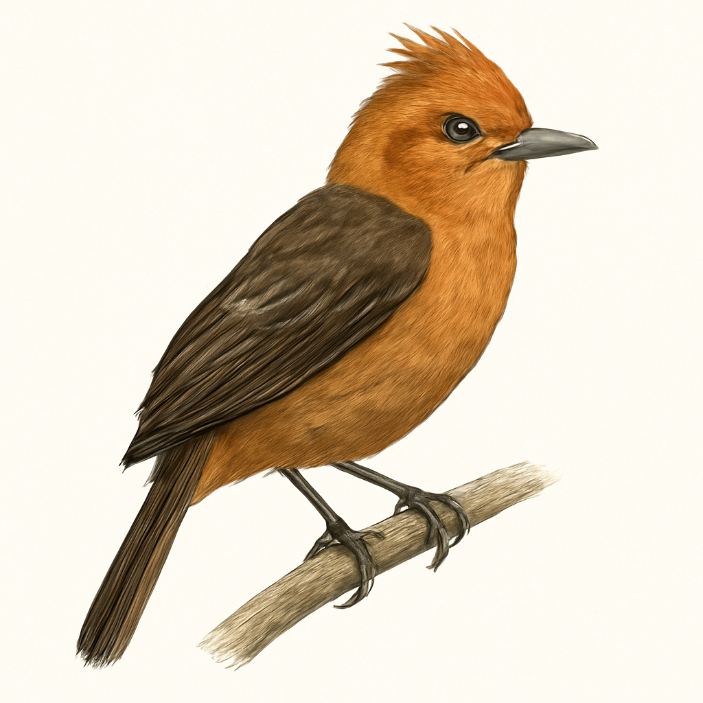 Illustration von Goldschopf-Haubentangare